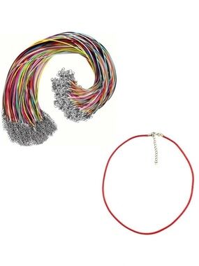 🔴 5 for $10 ONE Red Hemp Rope Necklace for Jewelry Making